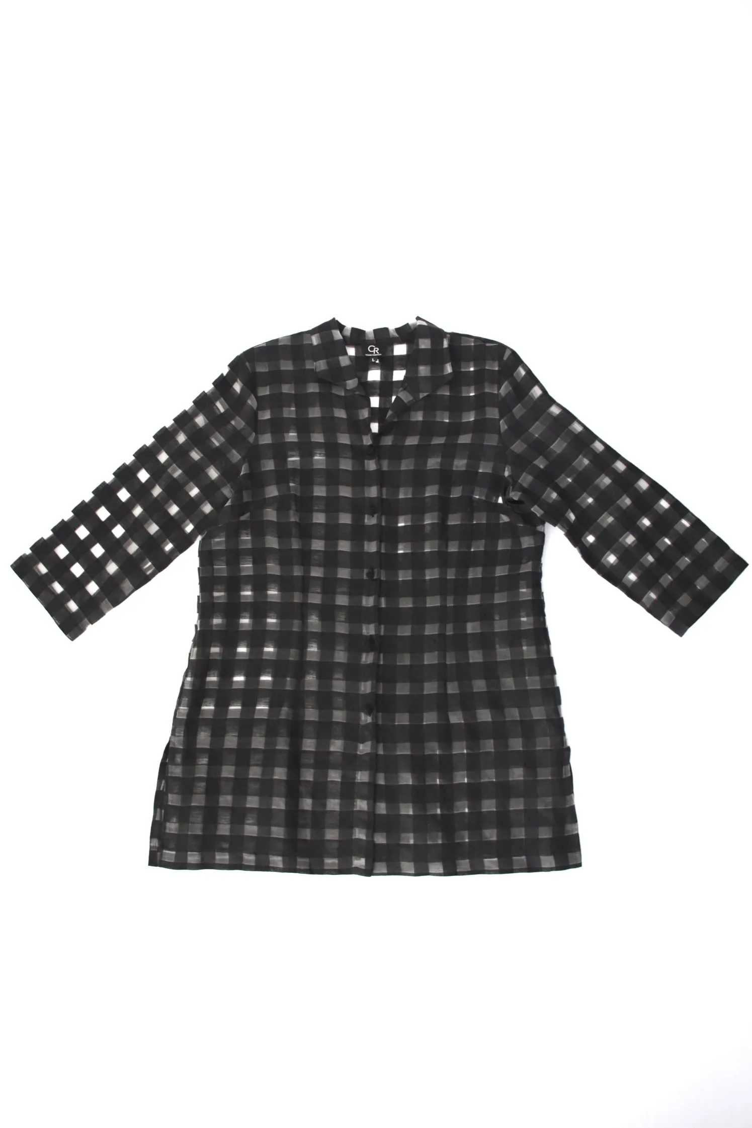 Connie Roberson Linen Check Tunic
