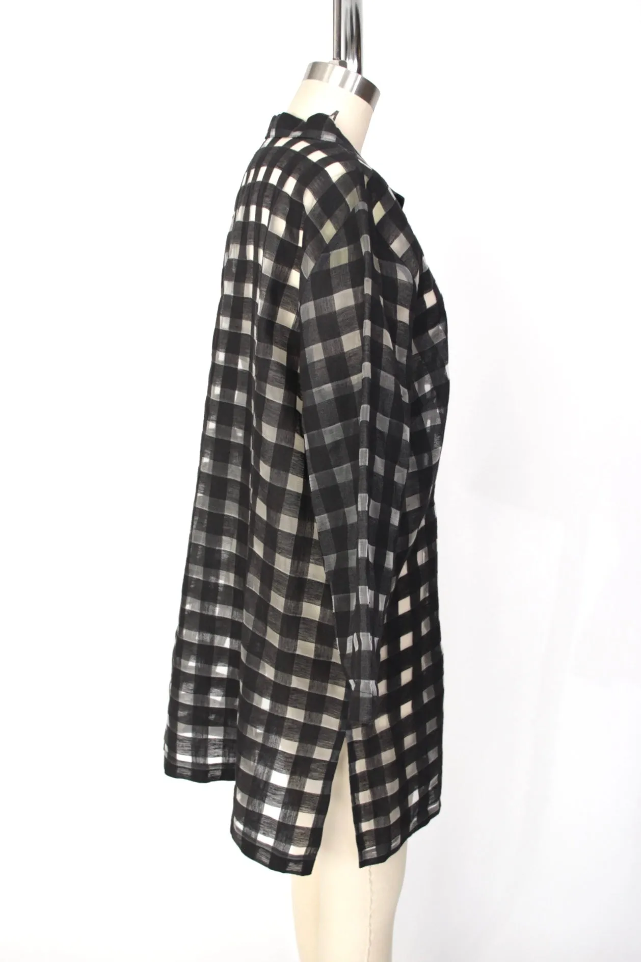 Connie Roberson Linen Check Tunic
