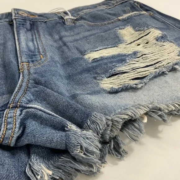 DAISY JANE Distressed Denim Cut-Off