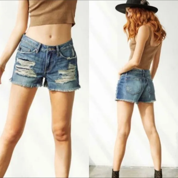 DAISY JANE Distressed Denim Cut-Off
