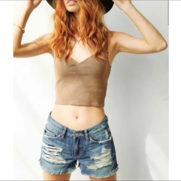 DAISY JANE Distressed Denim Cut-Off