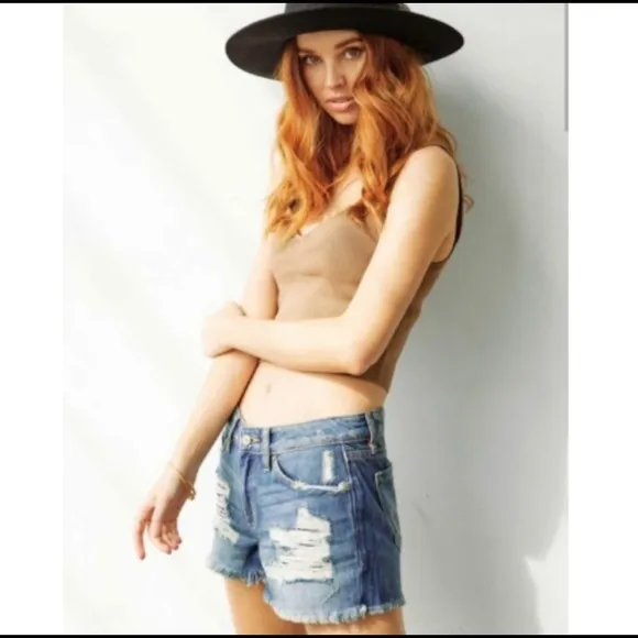 DAISY JANE Distressed Denim Cut-Off