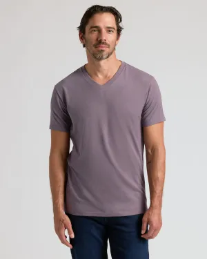 Dark Heather Amethyst V-Neck Tee