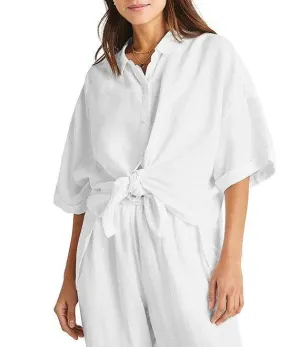 Dawson SS Linen Buttondown by Splendid | White