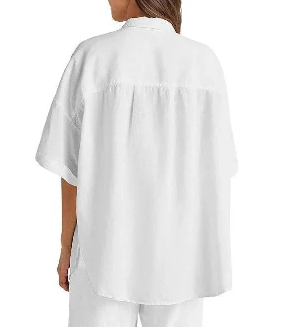 Dawson SS Linen Buttondown by Splendid | White
