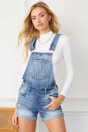 Denim Overall Shorts