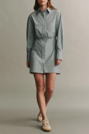 Devon Dress | White / Hunter Green