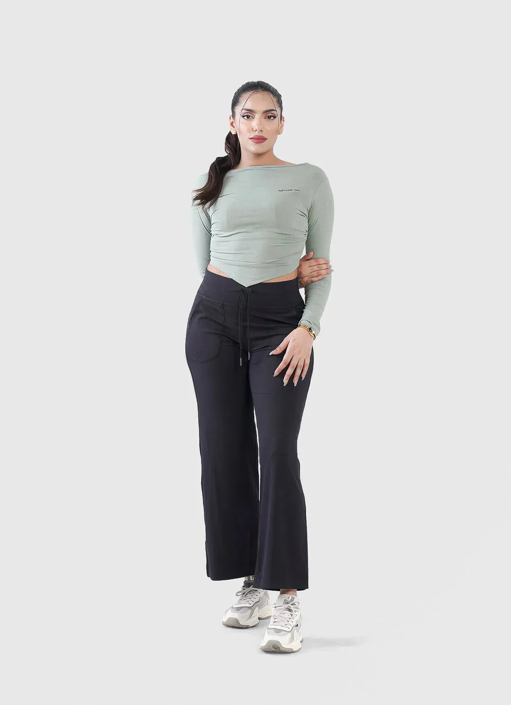 Diamond Crop Shirt - Green