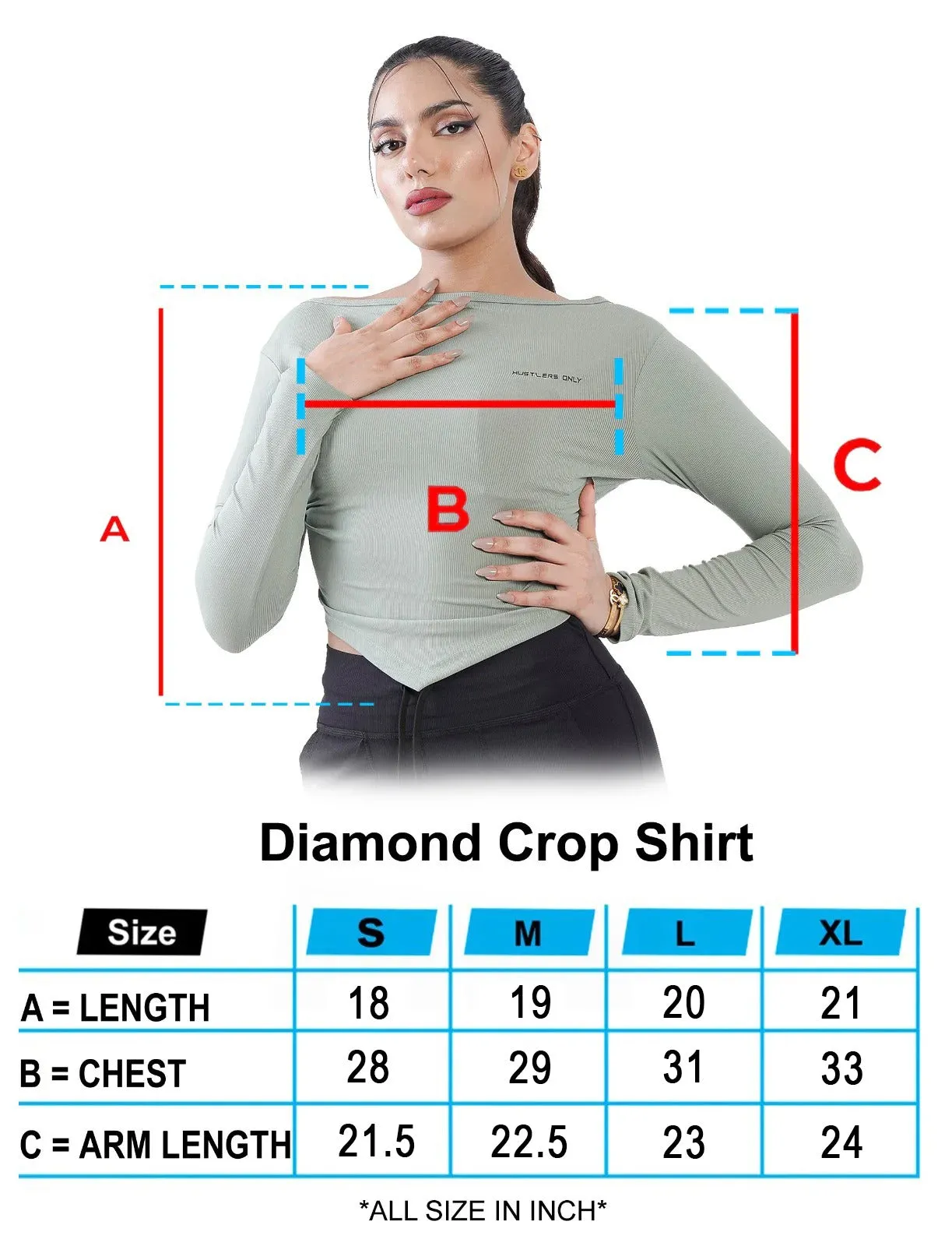 Diamond Crop Shirt - Green