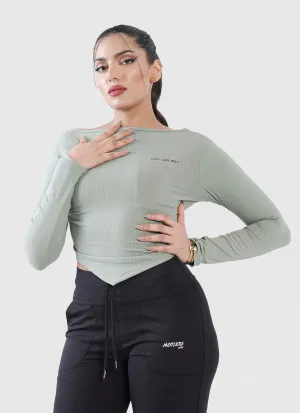 Diamond Crop Shirt - Green