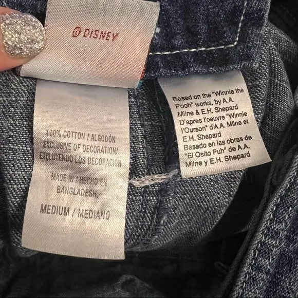 Disney Eeyore Embroidered Denim Overall Shorts