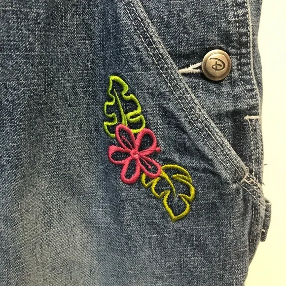 Disney Eeyore Embroidered Denim Overall Shorts