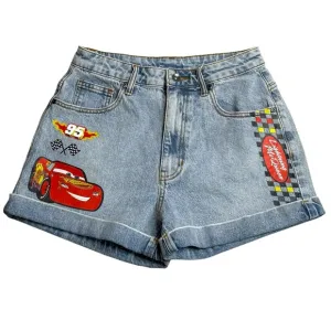 Disney Pixar lightening McQueen cars denim shorts Size 5