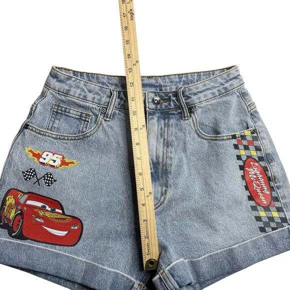 Disney Pixar lightening McQueen cars denim shorts Size 5