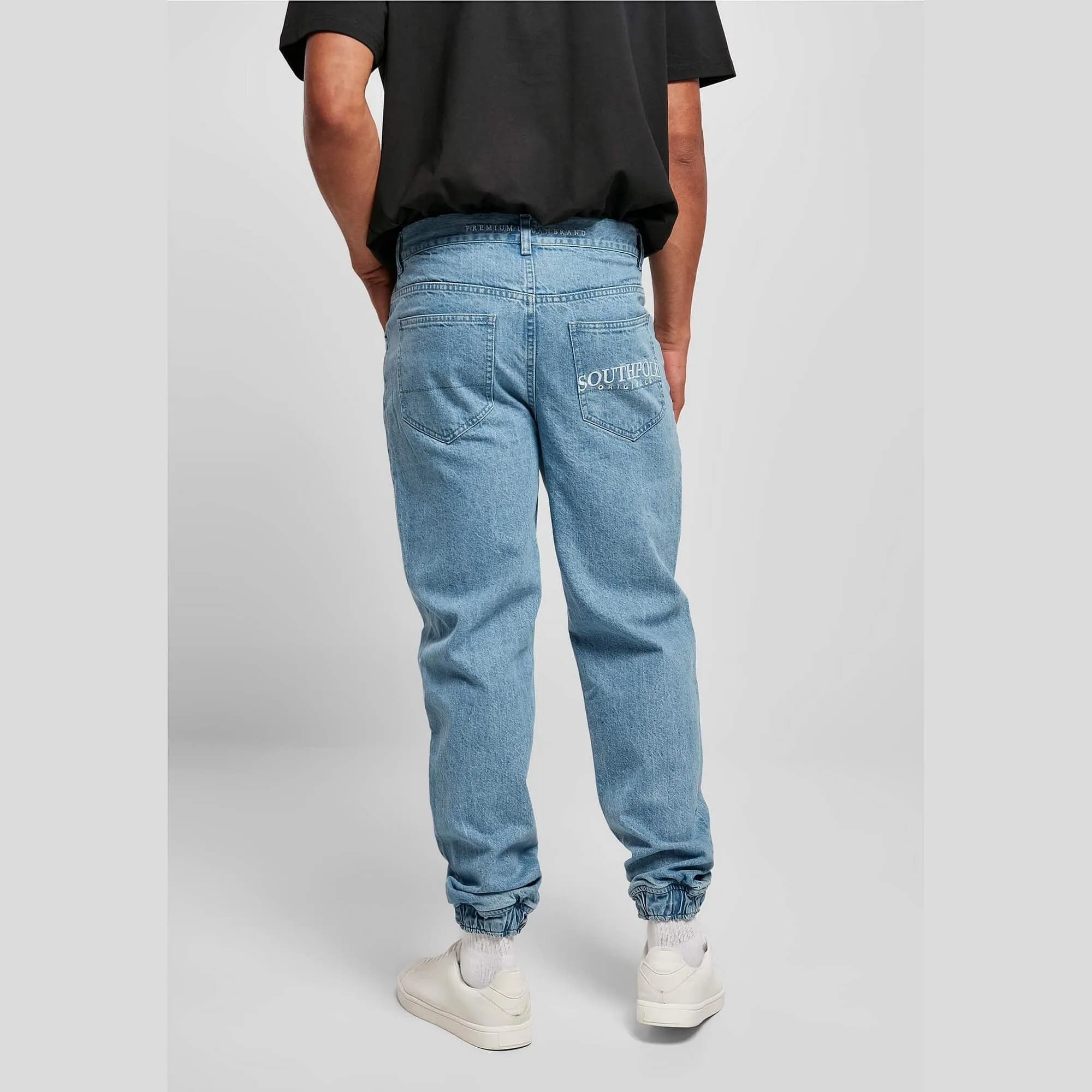 Džínsy jogger Southpole Denim Jogg Pants Midblue Washed bledo modré