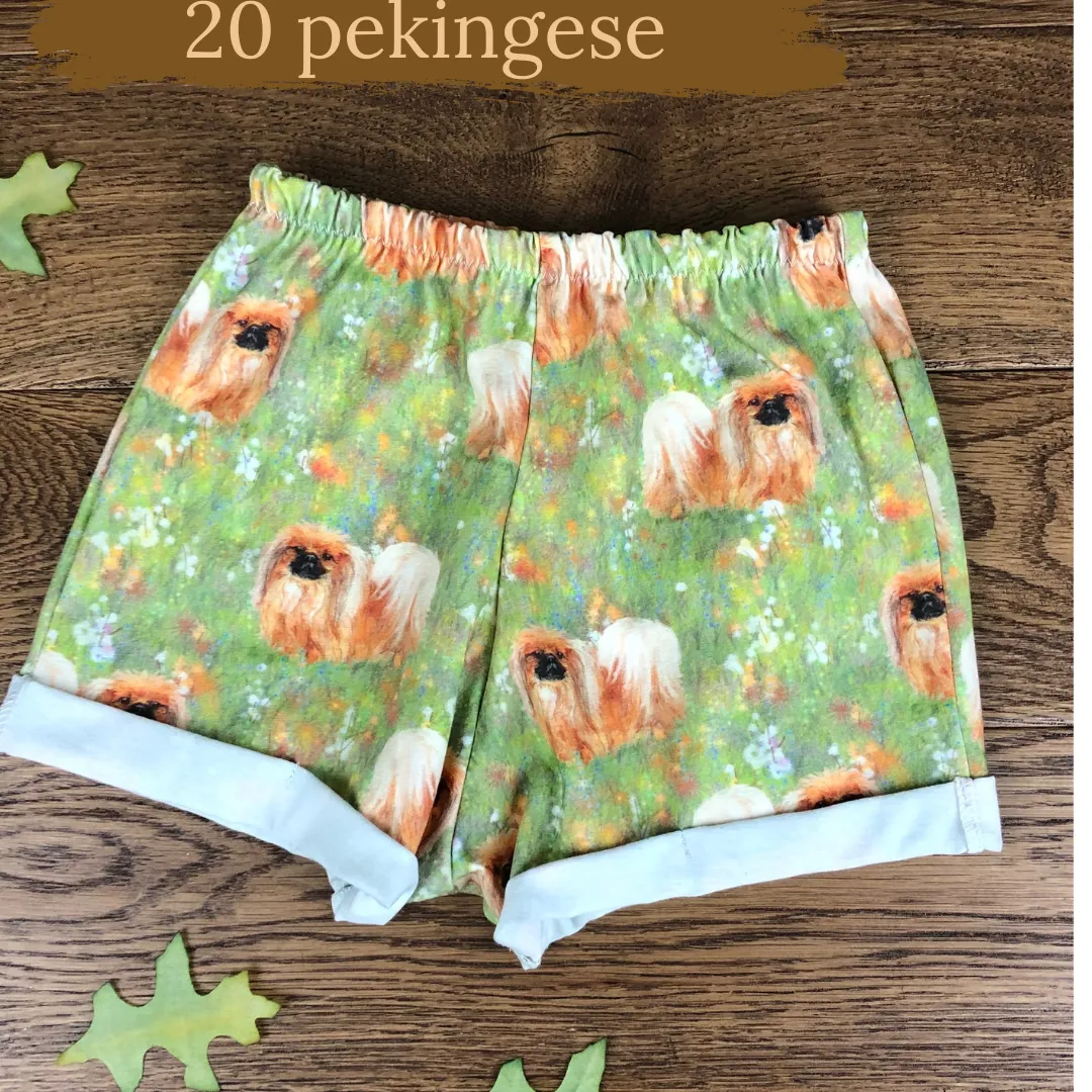 Dog Breeds shorts with rolled cuffs 0-4 years