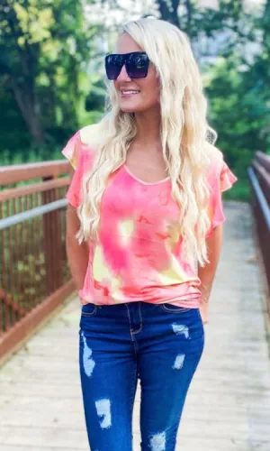 Dreamsicle Tie Dye Top