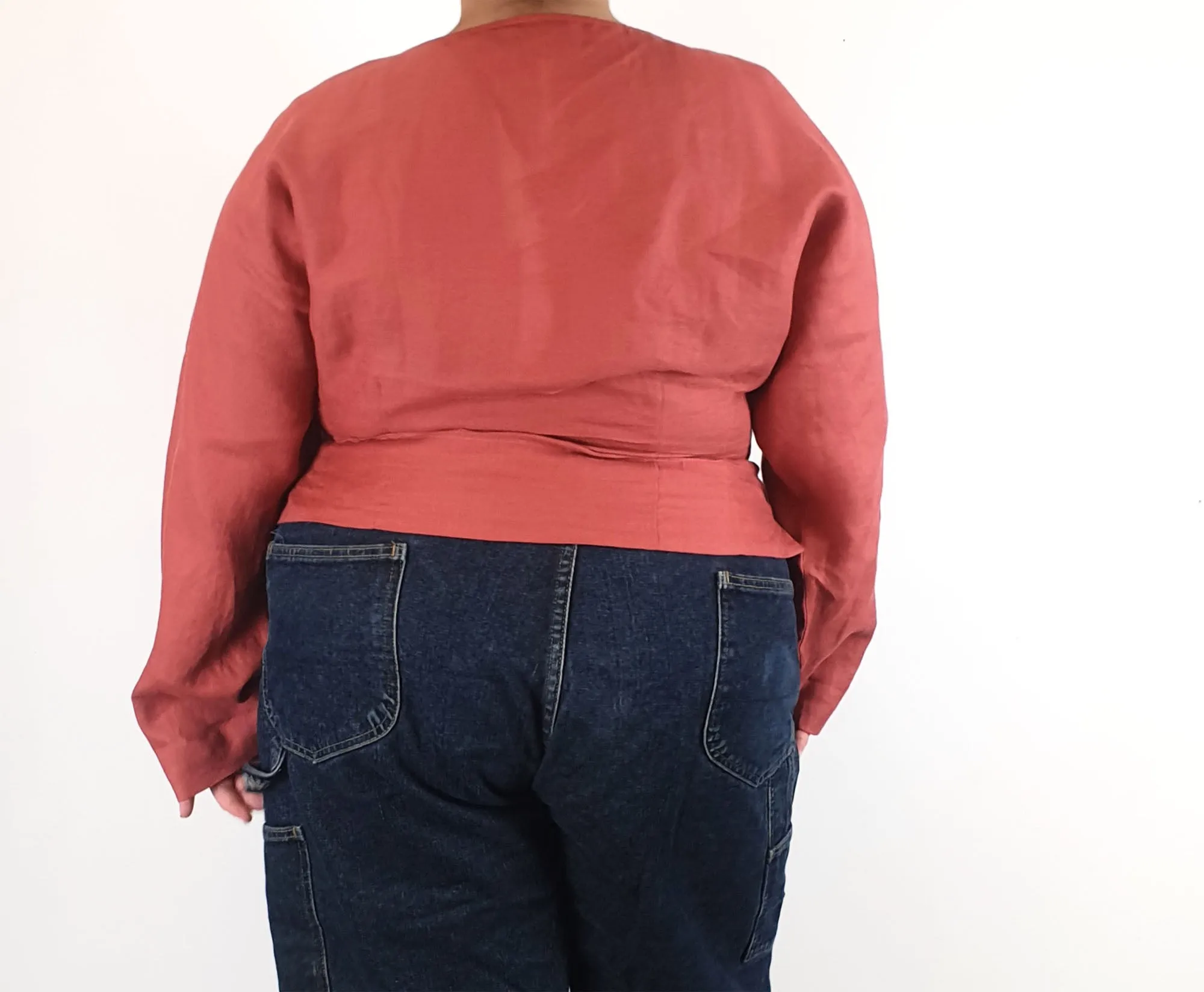 Elk red linen top size 20