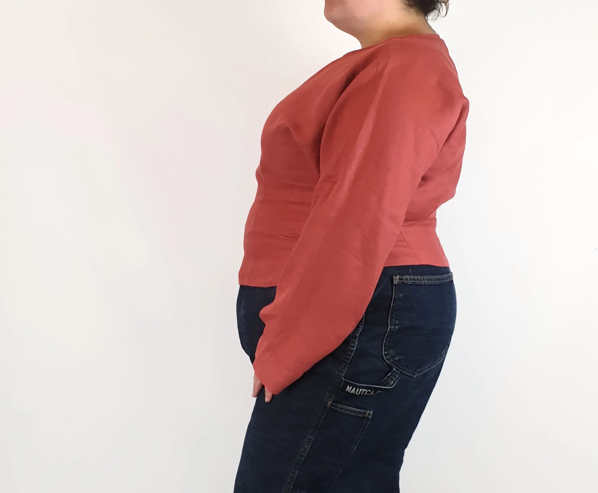 Elk red linen top size 20
