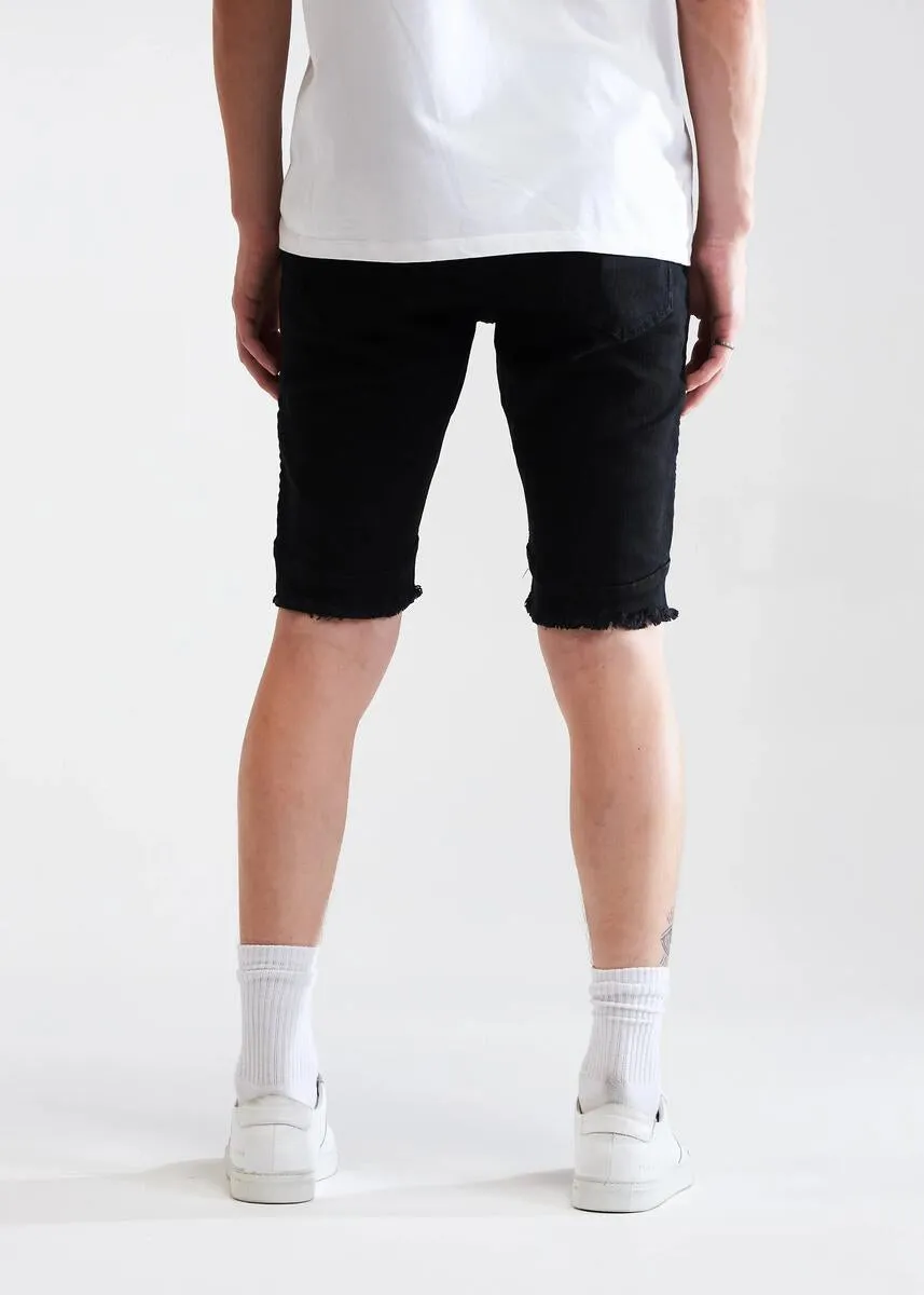 Embellish Spencer Biker Black Shorts
