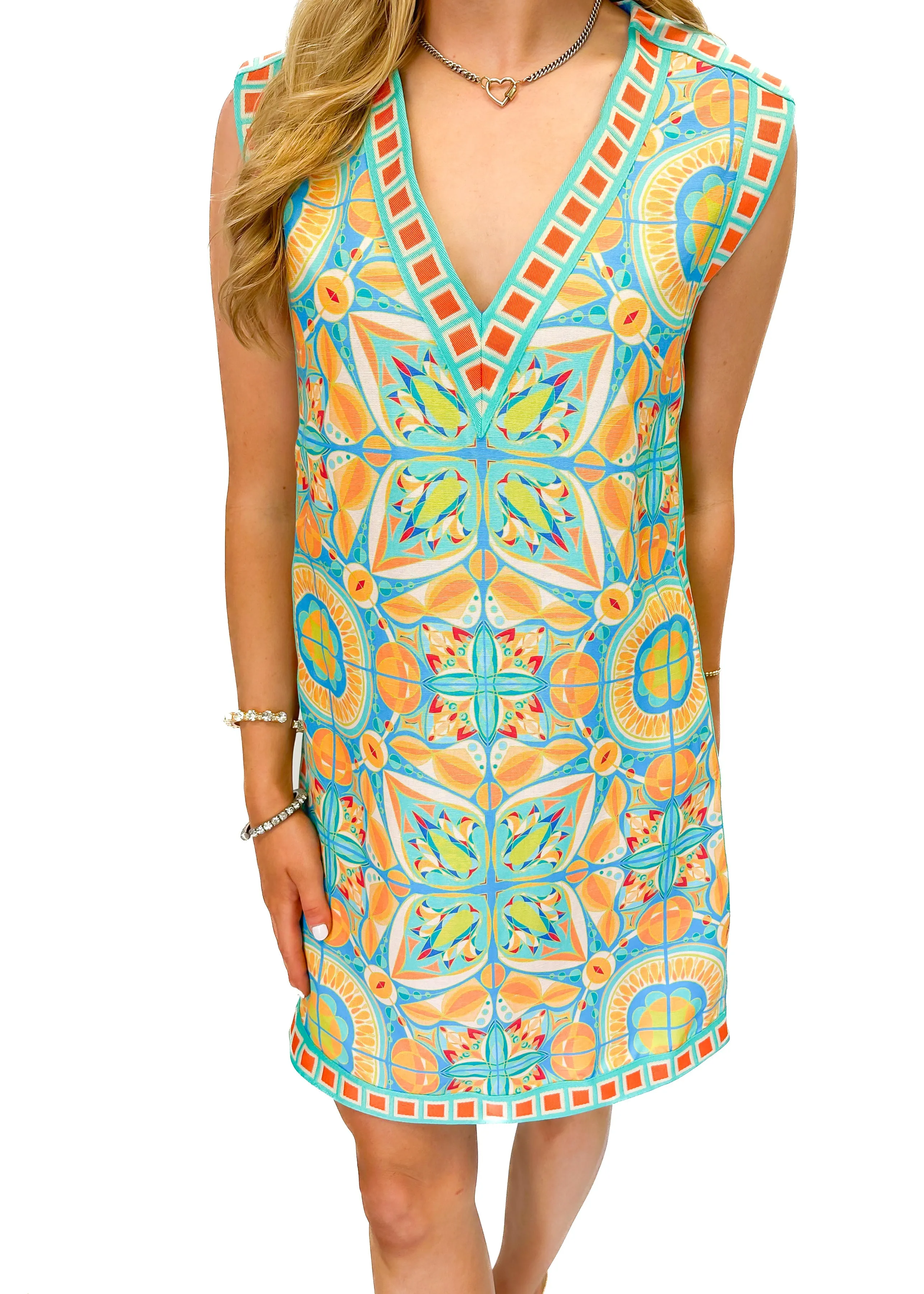 Emily McCarthy Emily Shift Dress - Poolside
