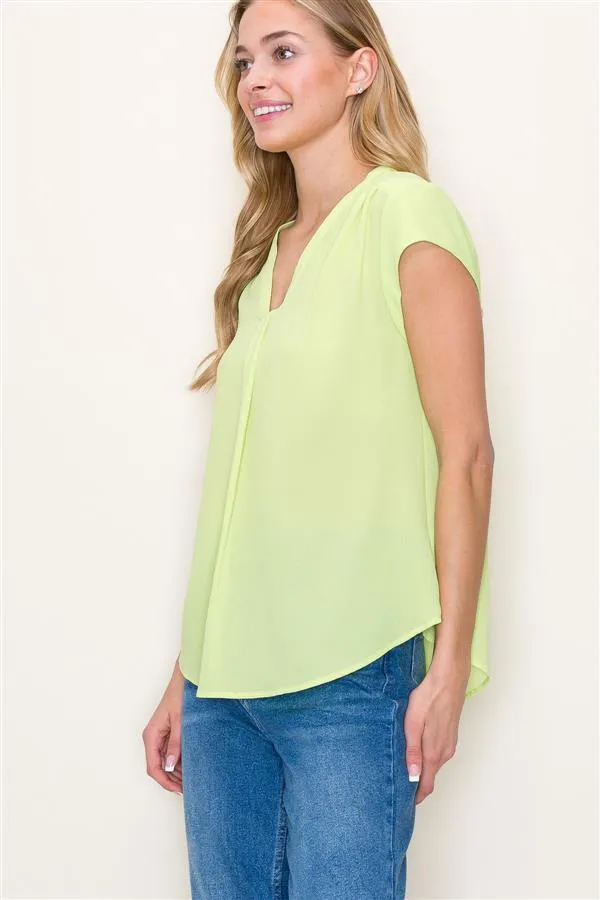 Emma V-Neck Solid Blouse