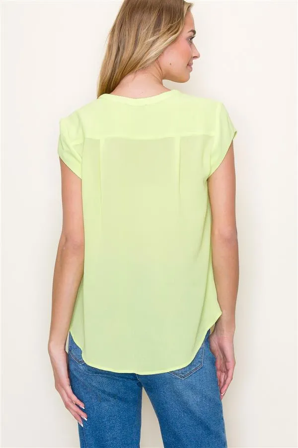 Emma V-Neck Solid Blouse