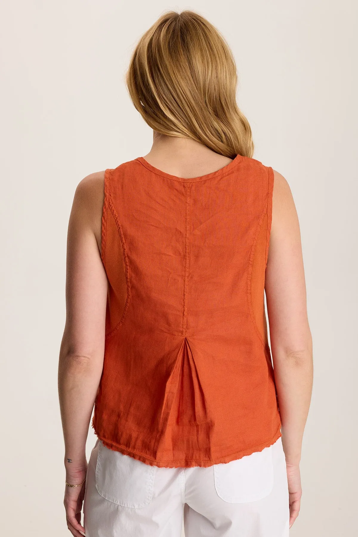 Estine Linen V-Neck Tank Top