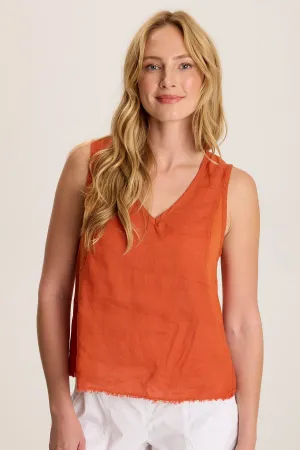 Estine Linen V-Neck Tank Top