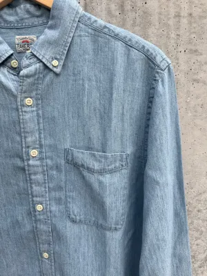 Faherty Men Tried And True Chambray Shirt Vintage Indigo