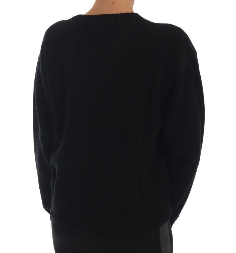 Fairy Tale Crystal Black Cashmere Sweater
