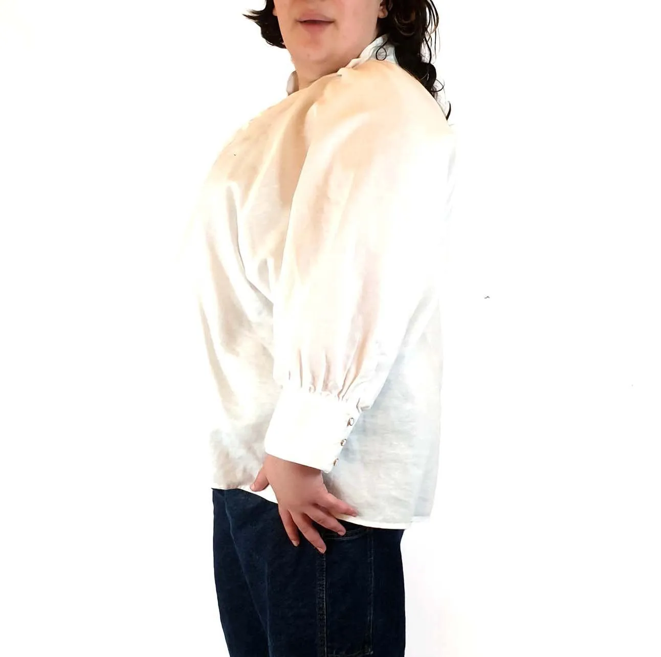 Fate   Becker white cotton-linen shirt/top size 20