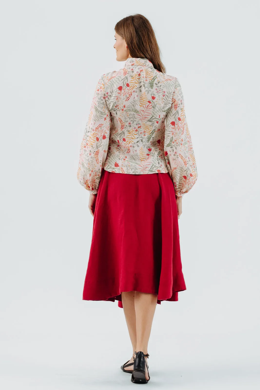 Fitted Sophie Shirt, Long Sleeve, Whimsical Garden