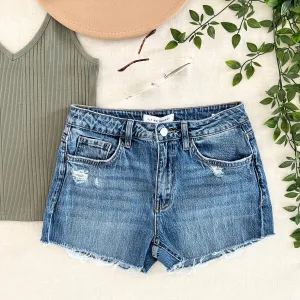 Flying Monkey High Rise Shorts - Medium Wash