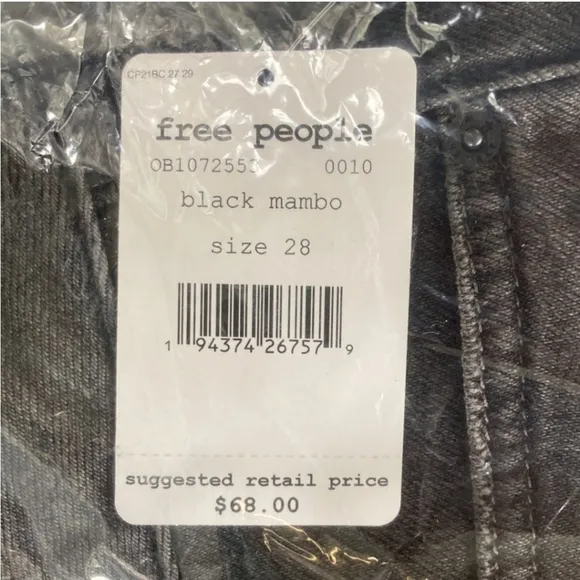 Free People Romeo Rolled Cut Off Shorts in Black Mambo