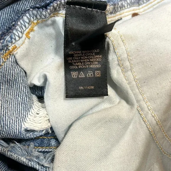Frye Brand Classic Denim Medium Wash Distressed Cutoff Daisy Dukes Shorts / 26