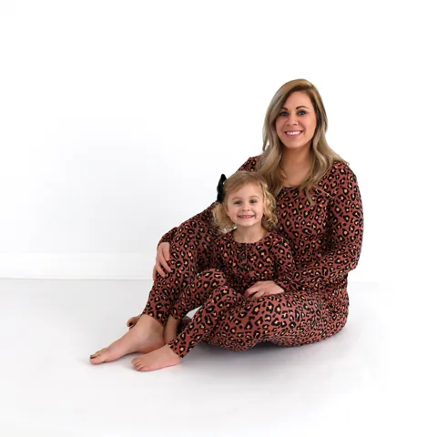 Gigi and Max Sienna Leopard Mommy 2pc Loungewear Set