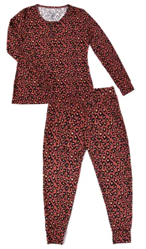 Gigi and Max Sienna Leopard Mommy 2pc Loungewear Set