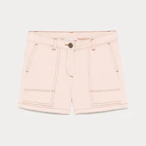 Girls Pink Denim Shorts
