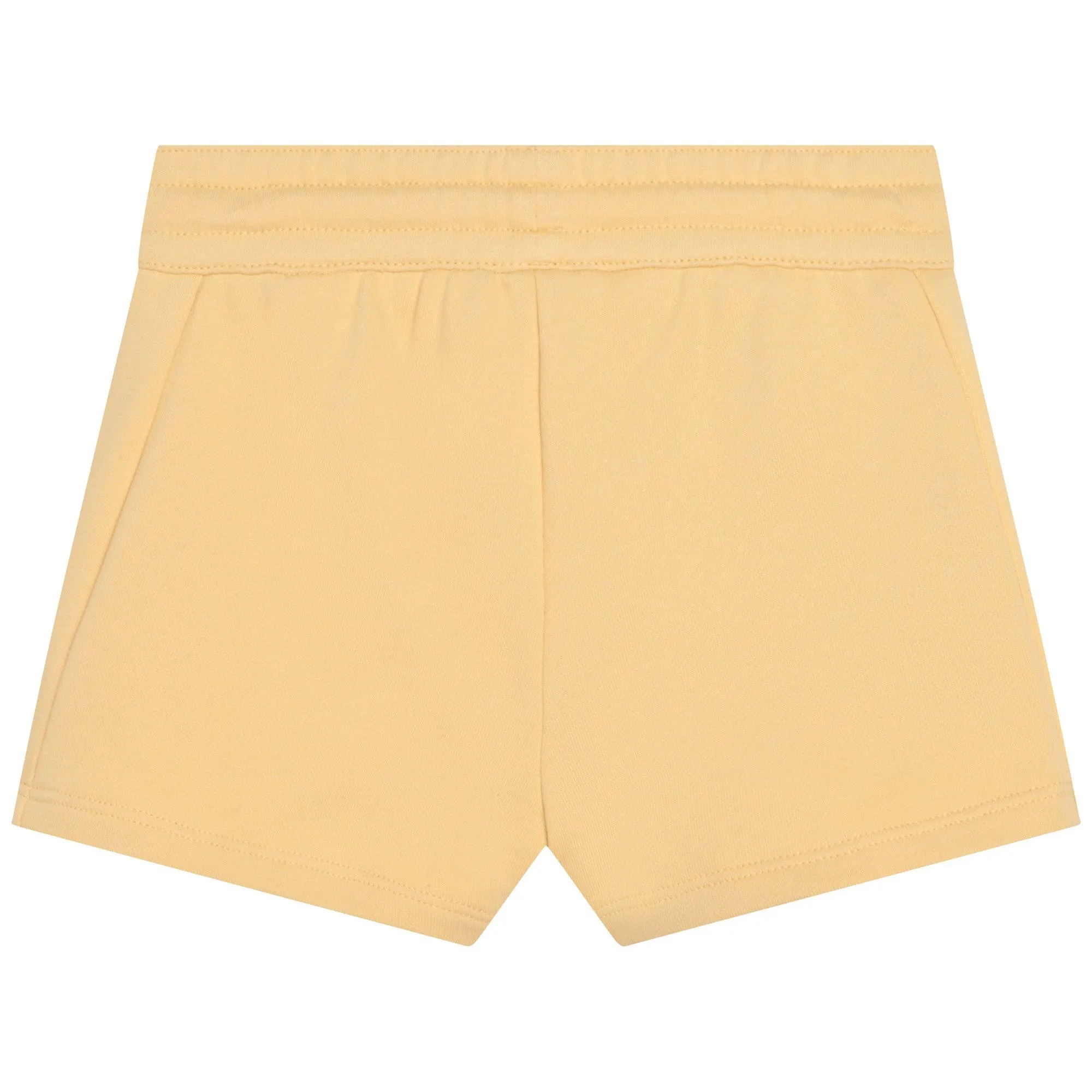 Girls Yellow Logo Shorts