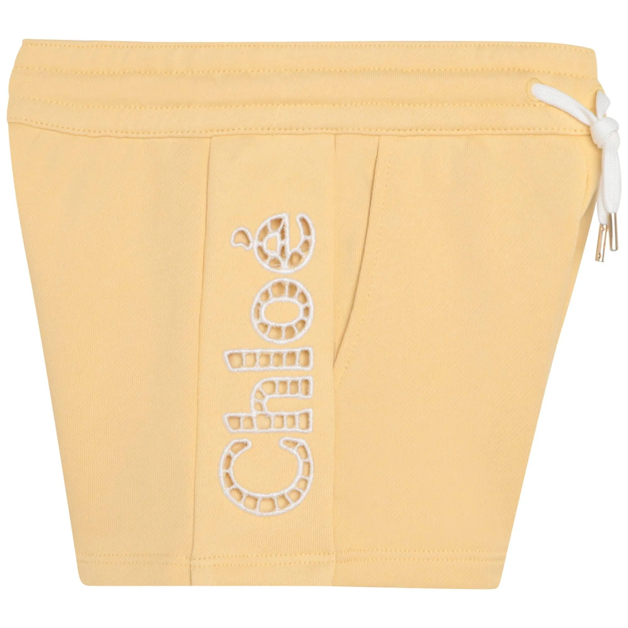 Girls Yellow Logo Shorts