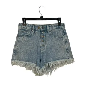 Good American Shorts Womens Size 4/27 NWOT button fly high rise frayed hem jean