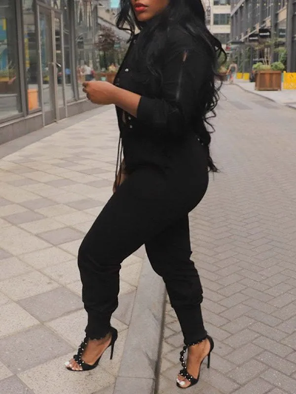 Gorgeousladie Zip Bomber Jacket & Jogger Pants Set