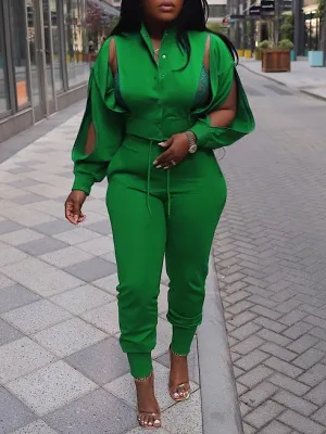 Gorgeousladie Zip Bomber Jacket & Jogger Pants Set