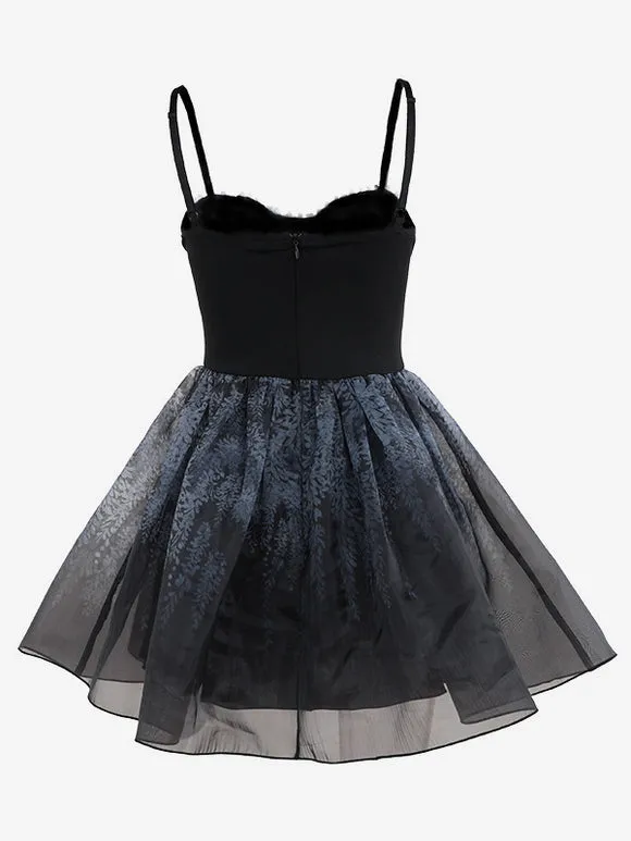 Gothic Lolita Dresses Lace Up Ruffles Black Black