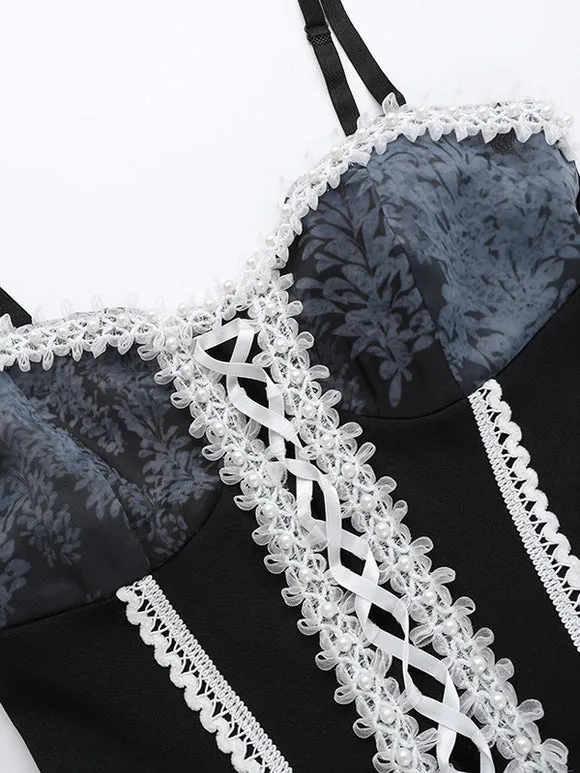 Gothic Lolita Dresses Lace Up Ruffles Black Black