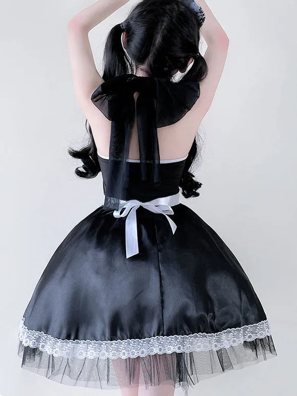 Gothic Lolita Dresses Ruffles Lace Black