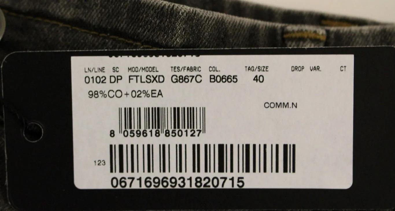 Gray Cotton Cropped Jeans Regular Fit Pants