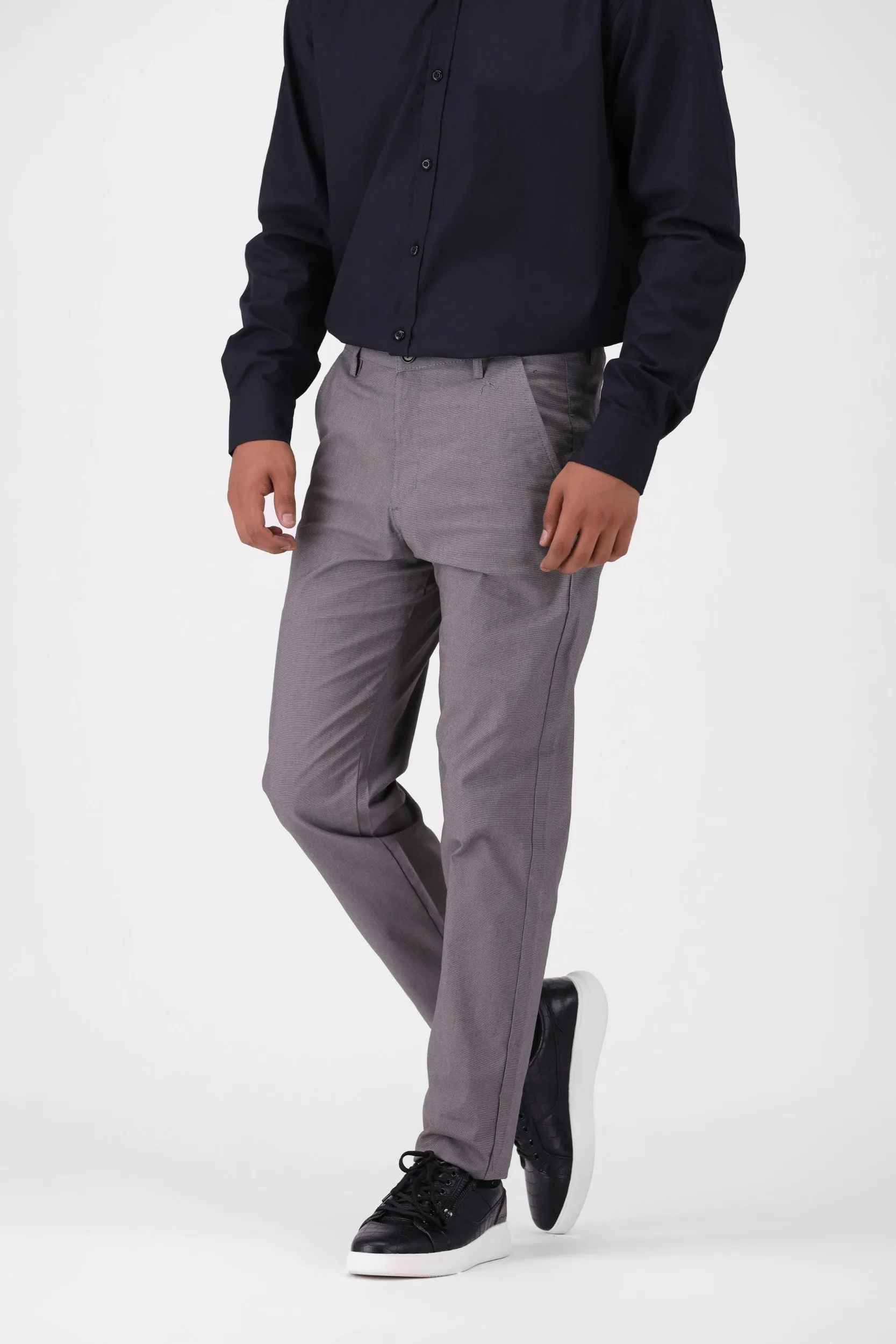 Grey Tappered Chino
