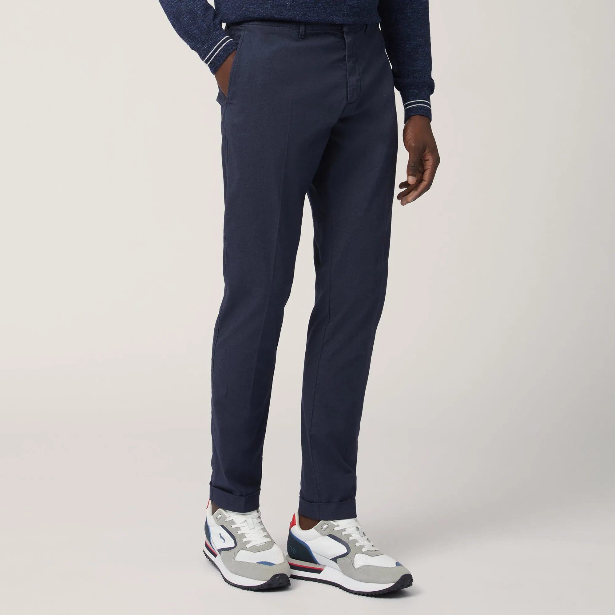 Harmont & Blaine Slim Fit Chino Pants - Navy